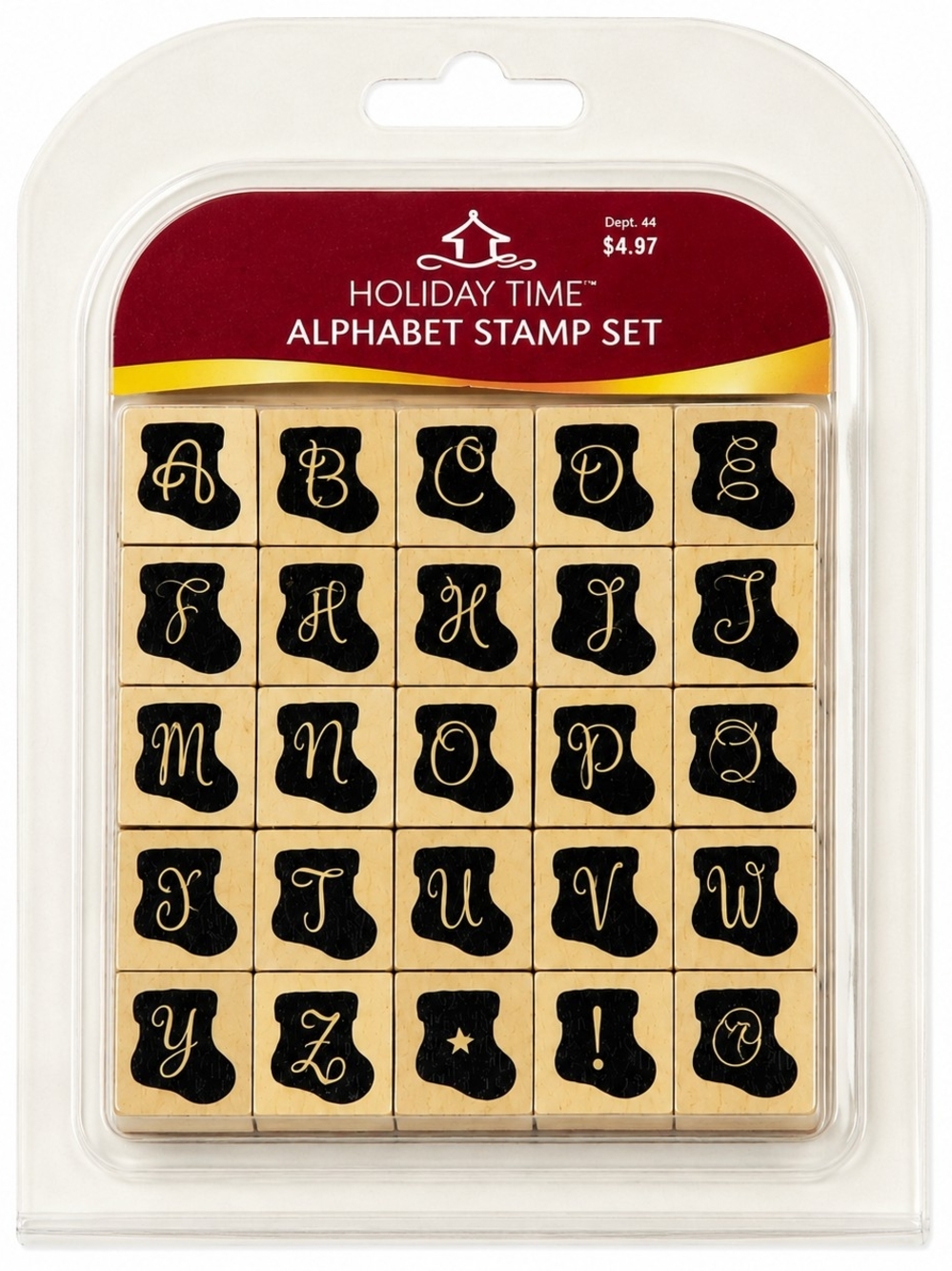 Holiday Time Script Alphabet Rubber Stamp Set 30 Pc Monogram Craft Sealed